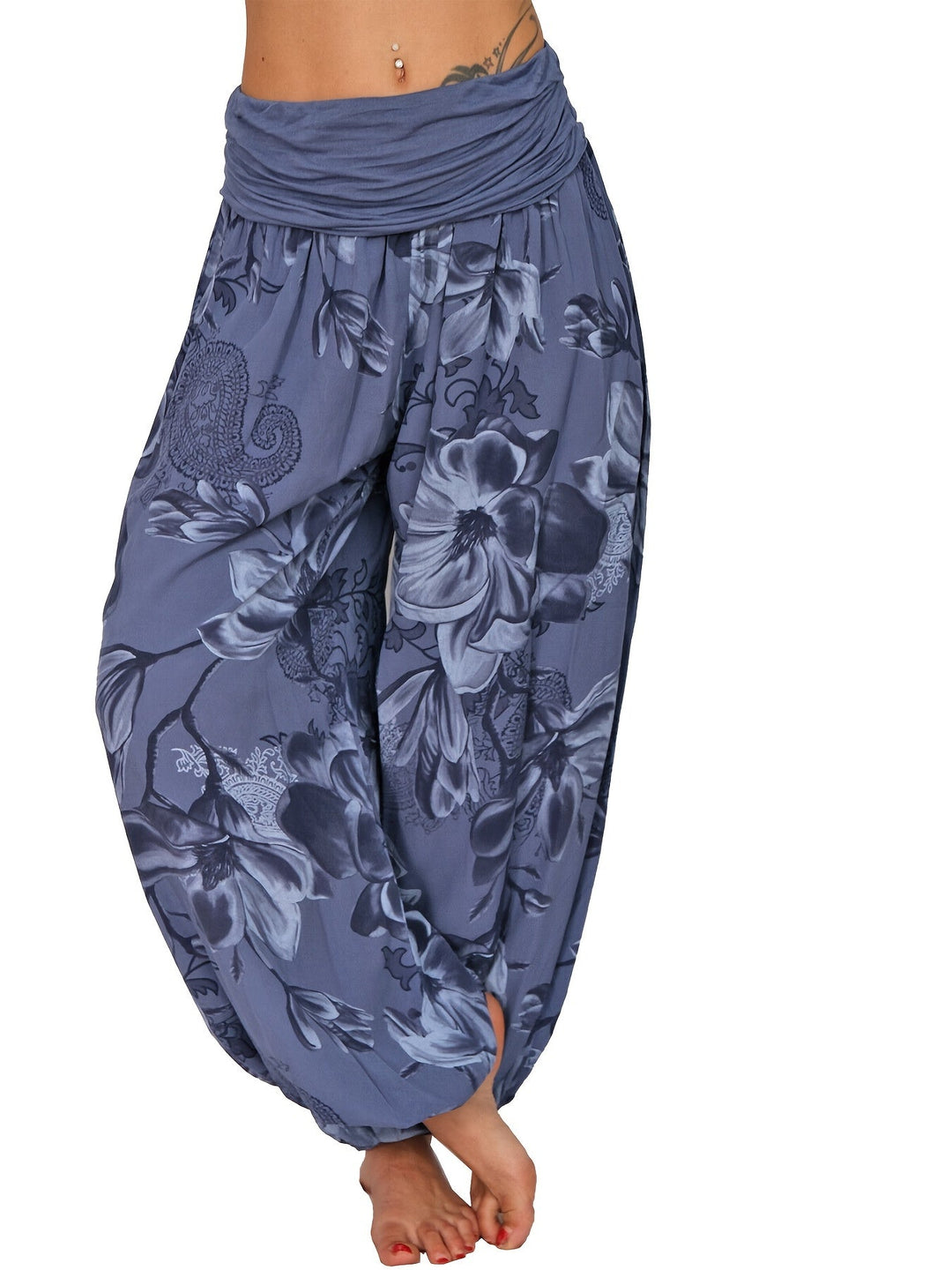 Cecilia Elegant Wide Leg Floral Print Trousers - image 4