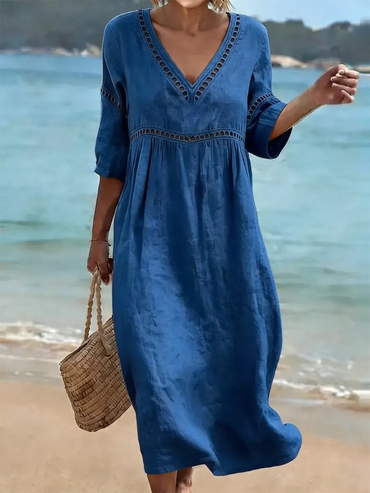 Elinor V neck midi dress – image 5