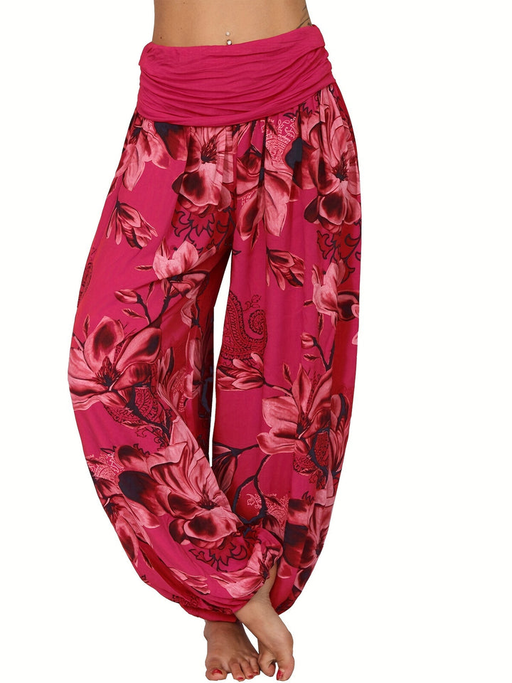 Cecilia Elegant Wide Leg Floral Print Trousers - image 11