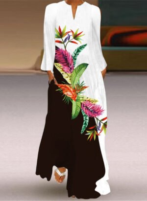 Kaja printed long sleeve maxi dress – image 4