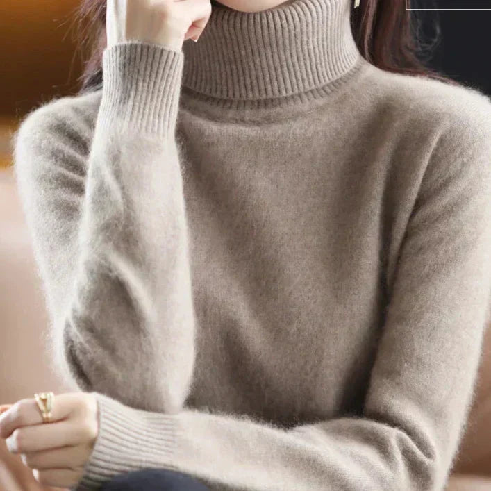 Rosabel Elegant Pure Cashmere Roll Neck Jumper