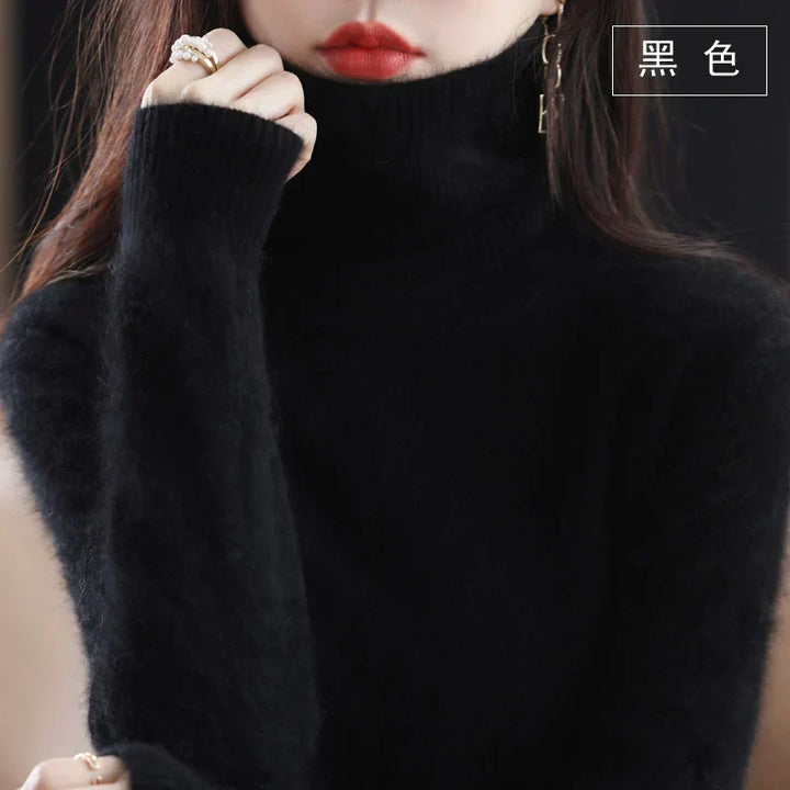 Rosabel Elegant Pure Cashmere Roll Neck Jumper - image 10