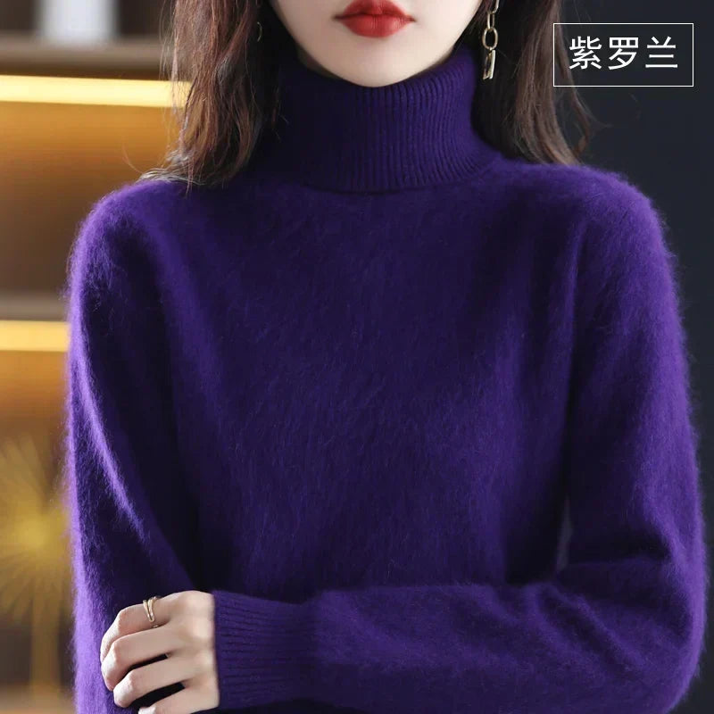 Rosabel Elegant Pure Cashmere Roll Neck Jumper - image 11