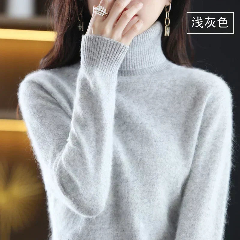 Rosabel Elegant Pure Cashmere Roll Neck Jumper - image 12