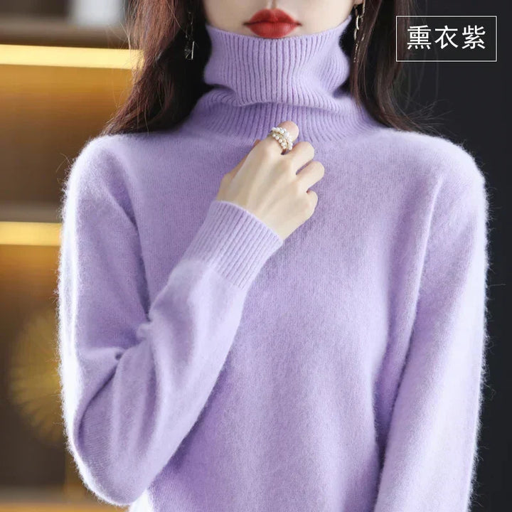 Rosabel Elegant Pure Cashmere Roll Neck Jumper - image 13