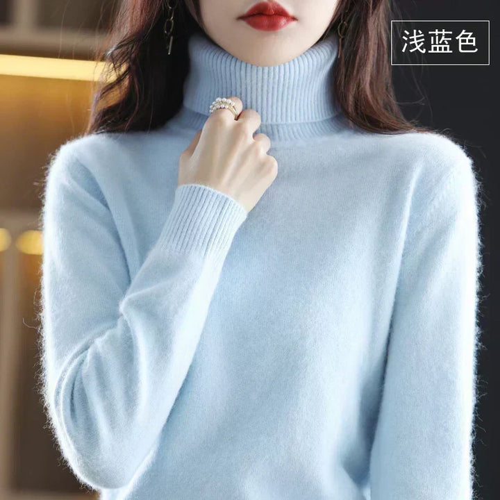 Rosabel Elegant Pure Cashmere Roll Neck Jumper - image 14