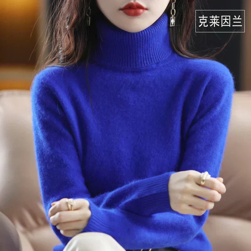 Rosabel Elegant Pure Cashmere Roll Neck Jumper - image 15