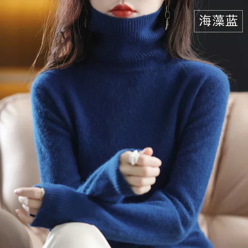 Rosabel Elegant Pure Cashmere Roll Neck Jumper - image 16