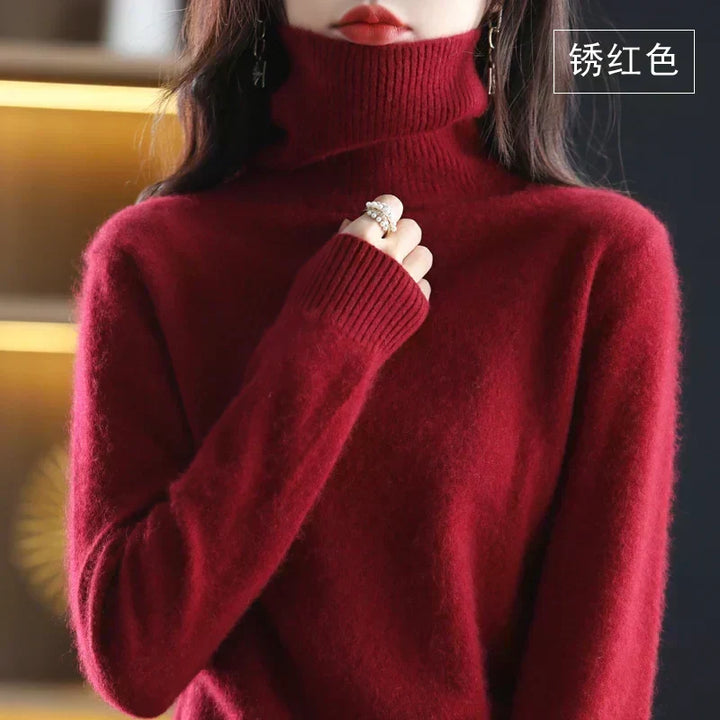 Rosabel Elegant Pure Cashmere Roll Neck Jumper - image 2