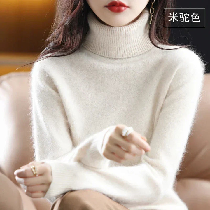 Rosabel Elegant Pure Cashmere Roll Neck Jumper - image 3