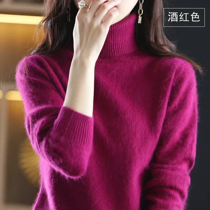 Rosabel Elegant Pure Cashmere Roll Neck Jumper - image 5