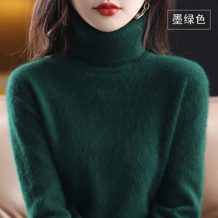 Rosabel Elegant Pure Cashmere Roll Neck Jumper - image 9