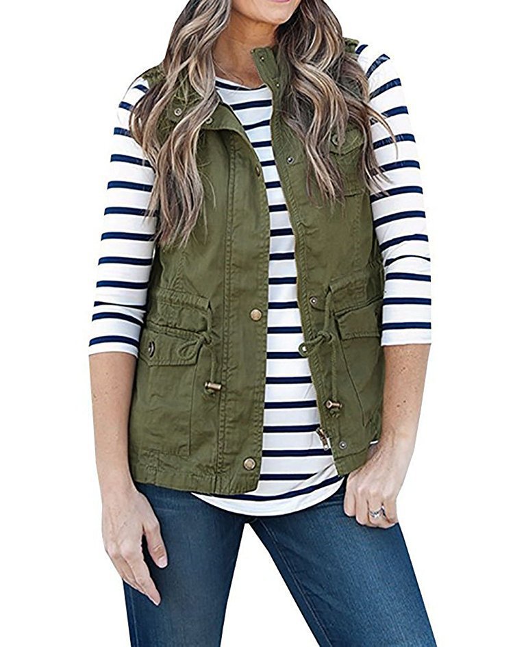 Isolde Elegant Hooded Utility Gilet with Pockets - image 4