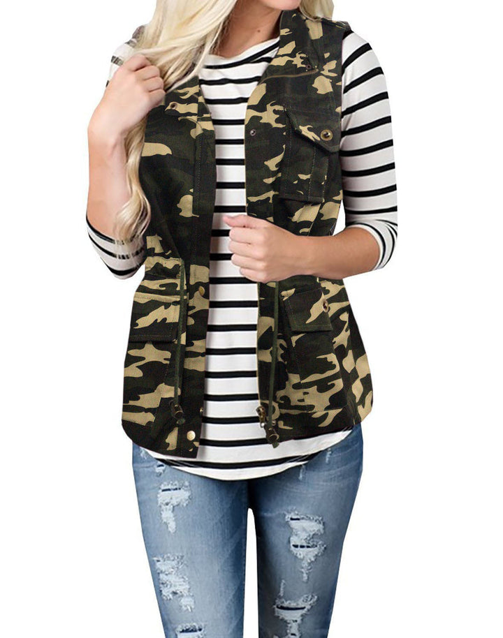 Isolde Elegant Hooded Utility Gilet with Pockets - image 8
