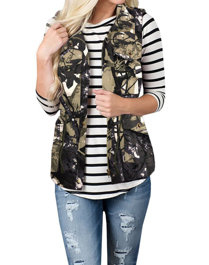 Isolde Elegant Hooded Utility Gilet with Pockets - image 9