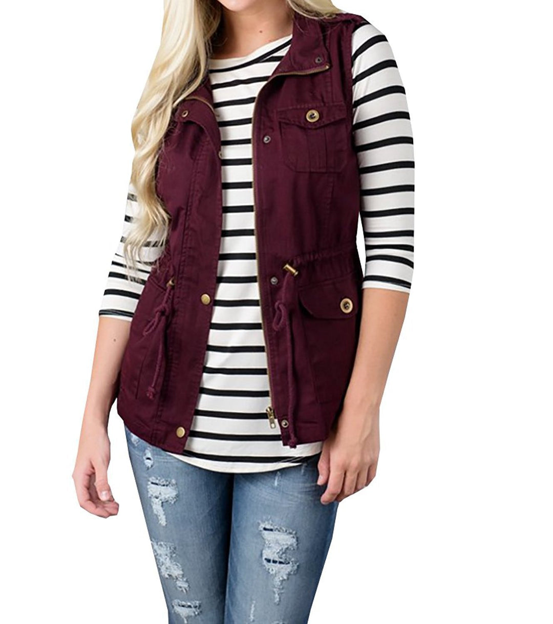 Isolde Elegant Hooded Utility Gilet with Pockets - image 7