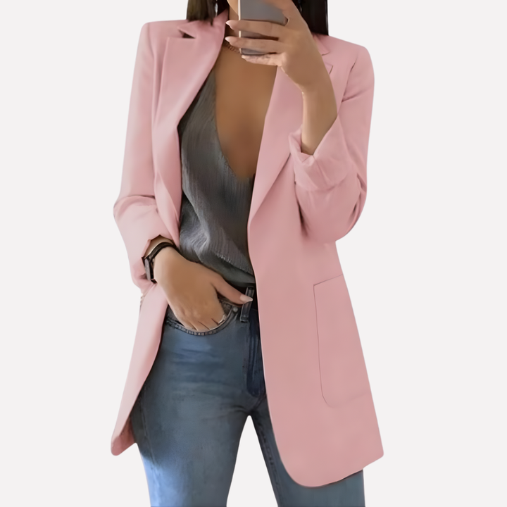 Clemency Elegant Open Front Blazer with Pockets - image 4
