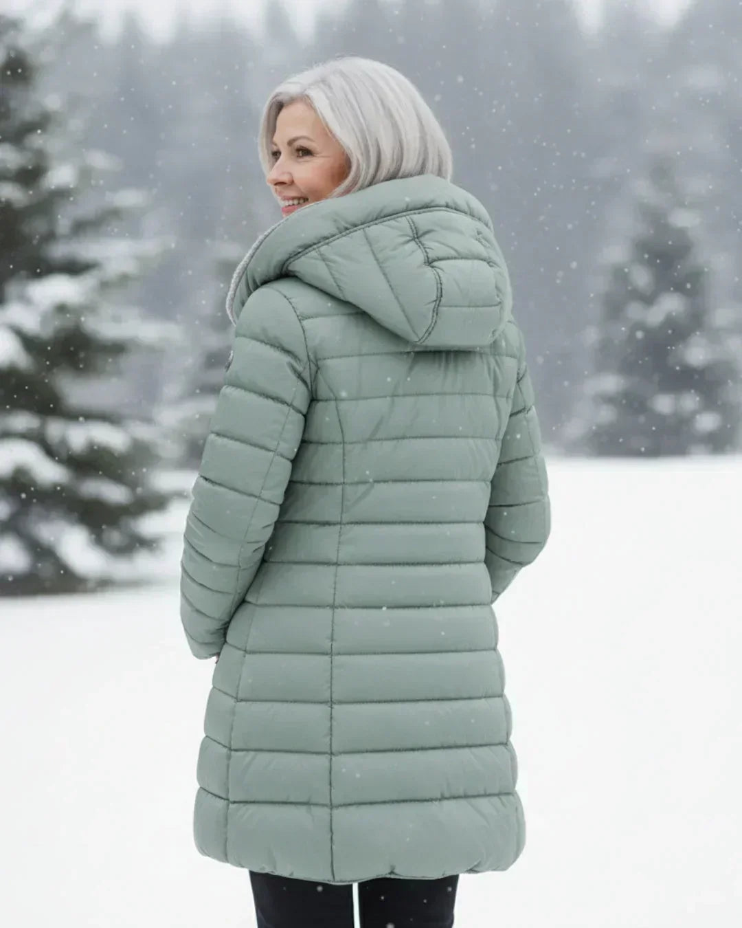 Dulcie Elegant Longline Padded Jacket - image 7
