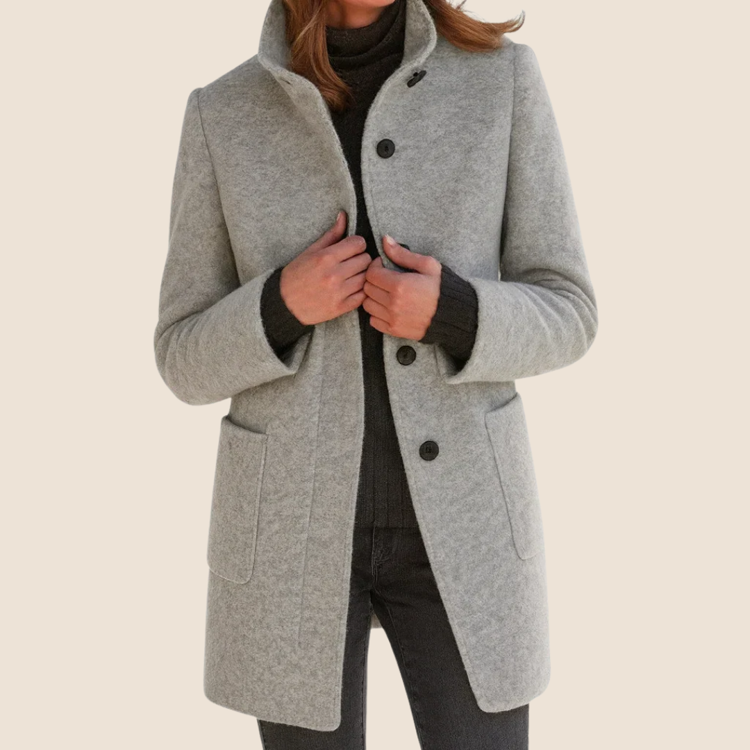 Dorothea fitted button front coat – image 2