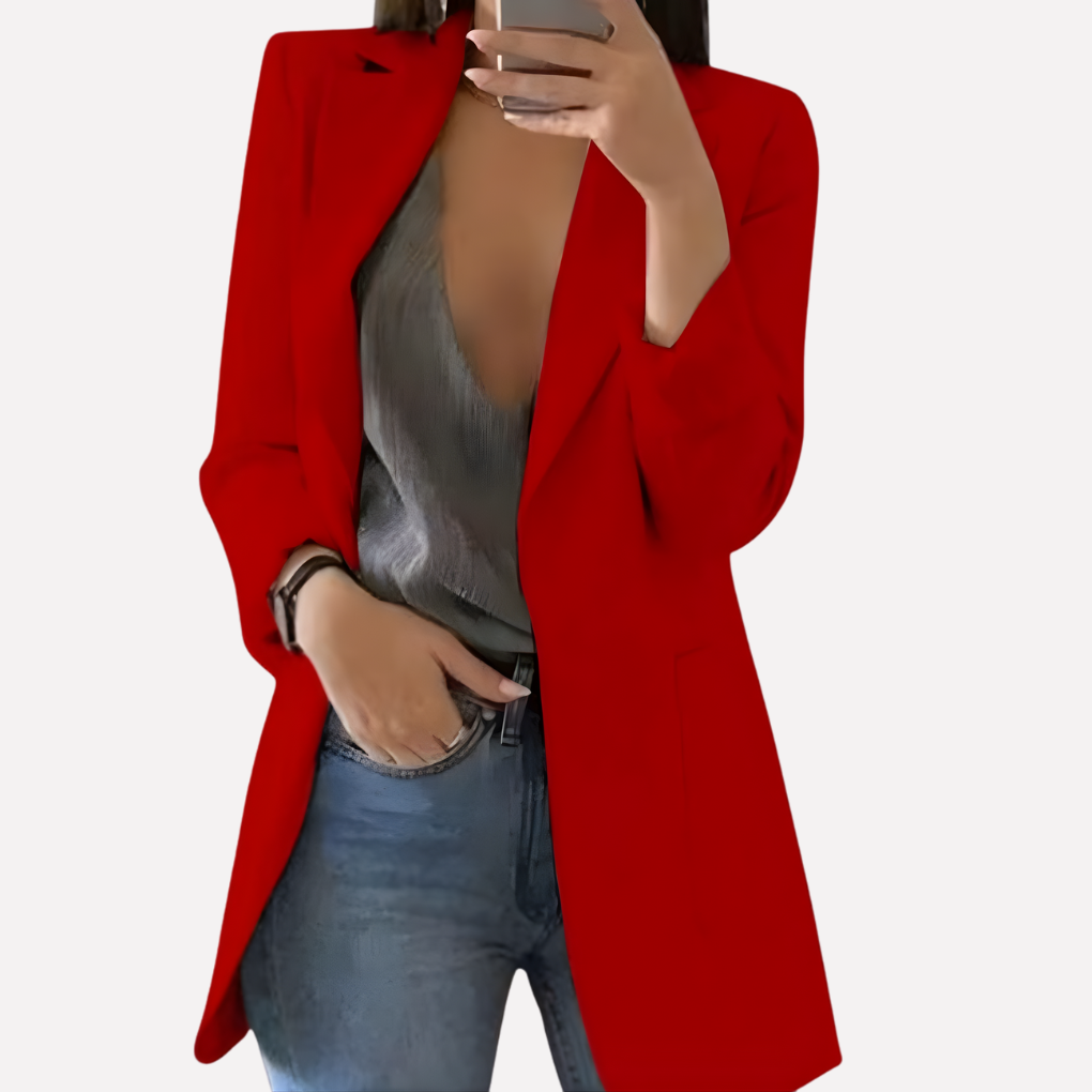 Clemency Elegant Open Front Blazer with Pockets - image 5