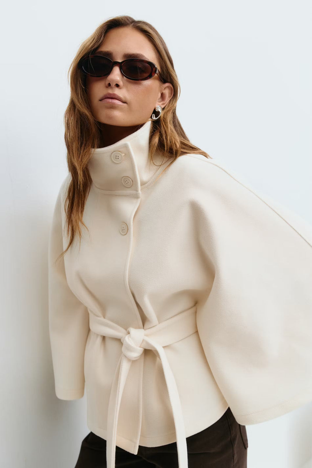 Cora belted cape coat – image 7