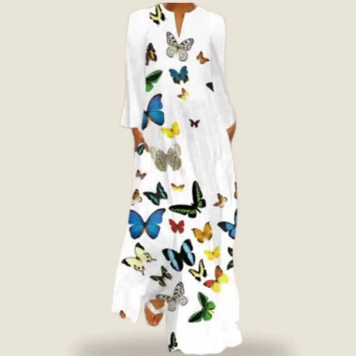 Kaja printed long sleeve maxi dress – image 6