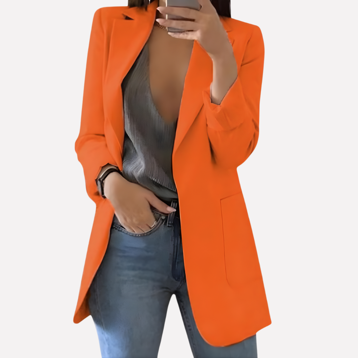Clemency Elegant Open Front Blazer with Pockets - image 3