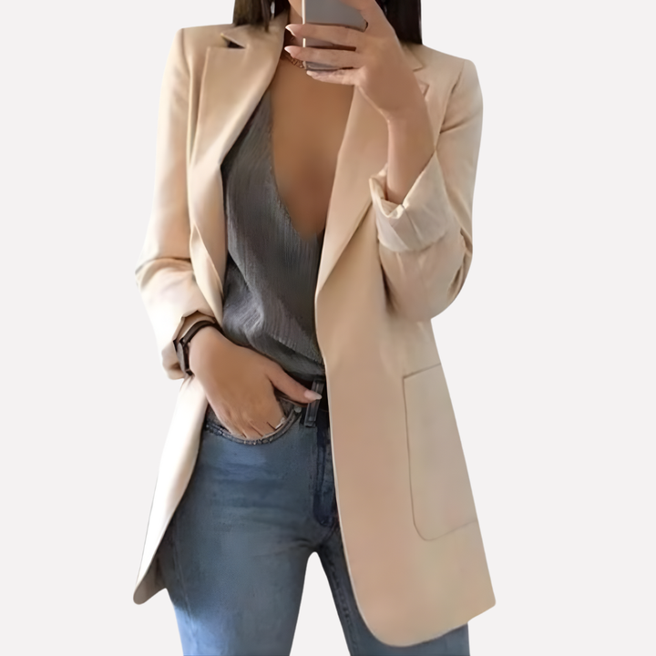 Clemency Elegant Open Front Blazer with Pockets - image 6