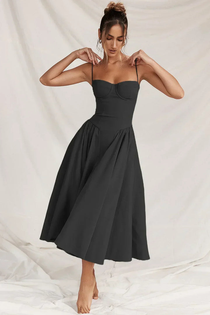 Lisette strapless corset midi dress – image 18