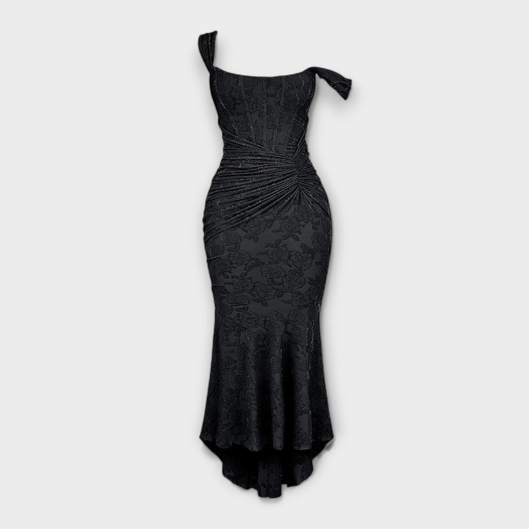 Noemie | Elegant Pleated Corset Maxi Dress