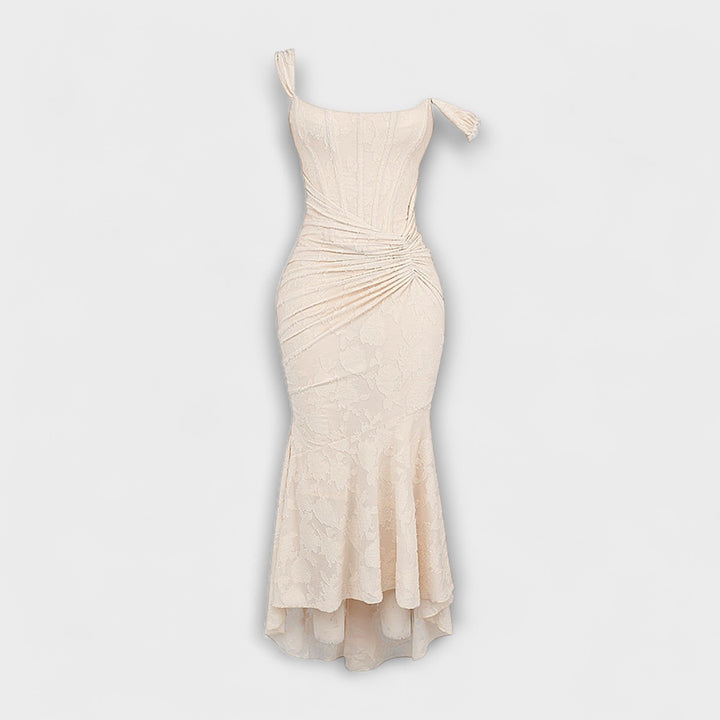Noemie | Elegant Pleated Corset Maxi Dress