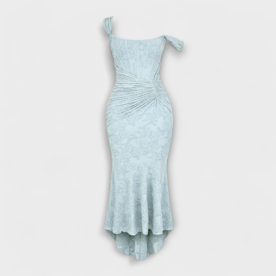 Noemie | Elegant Pleated Corset Maxi Dress