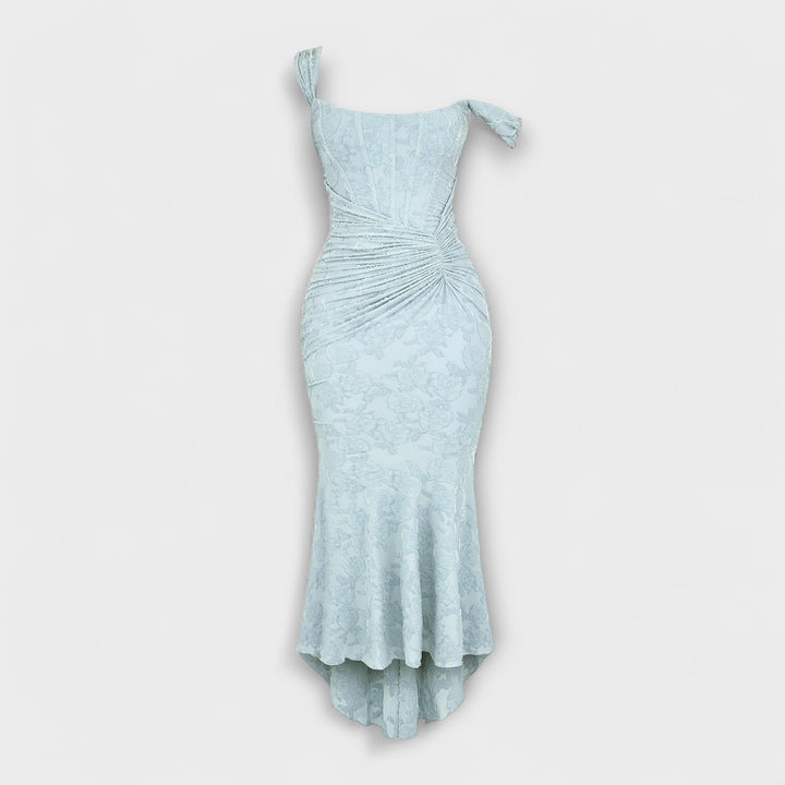 Noemie | Elegant Pleated Corset Maxi Dress