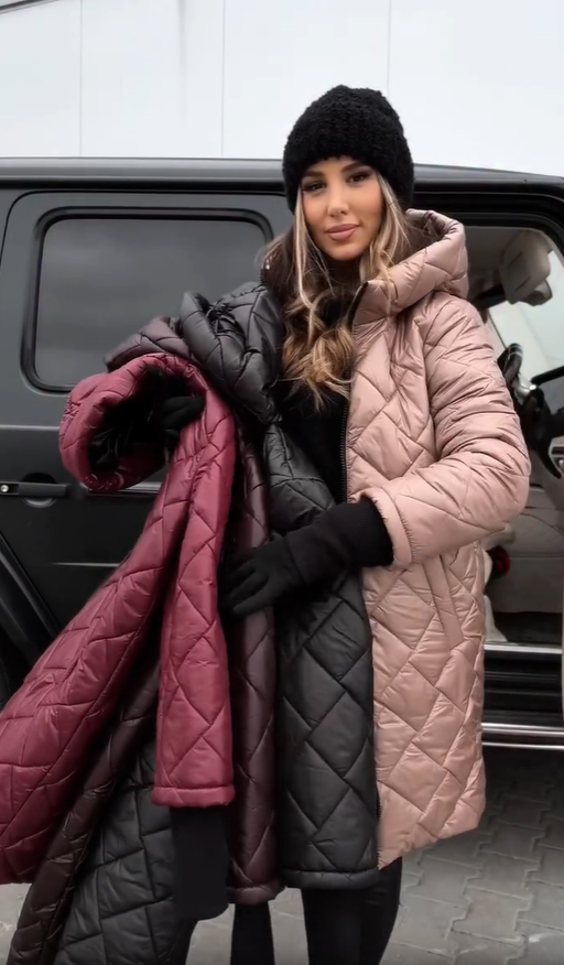 Araminta hooded quilted winter coat – image 13
