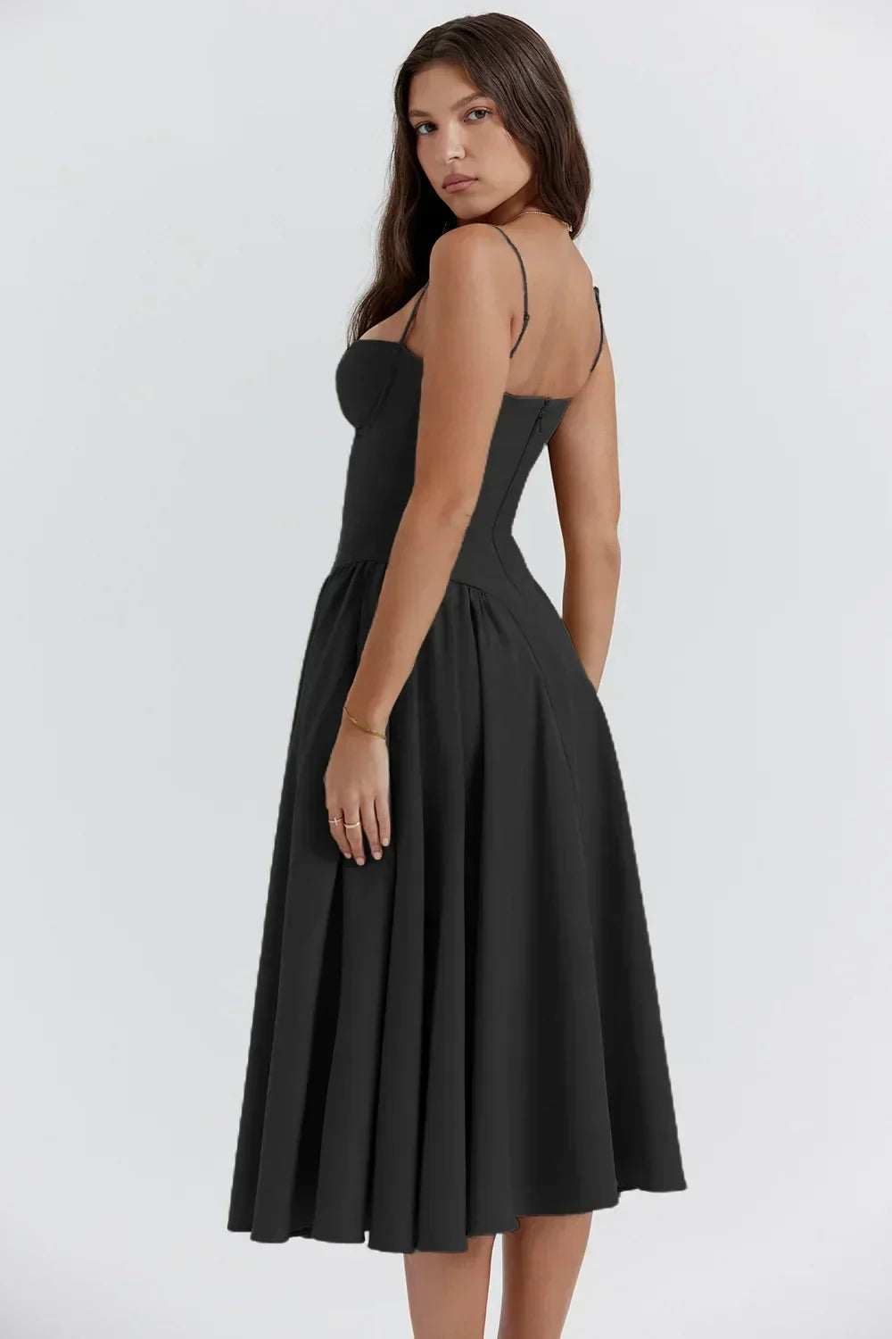 Lisette strapless corset midi dress – image 19