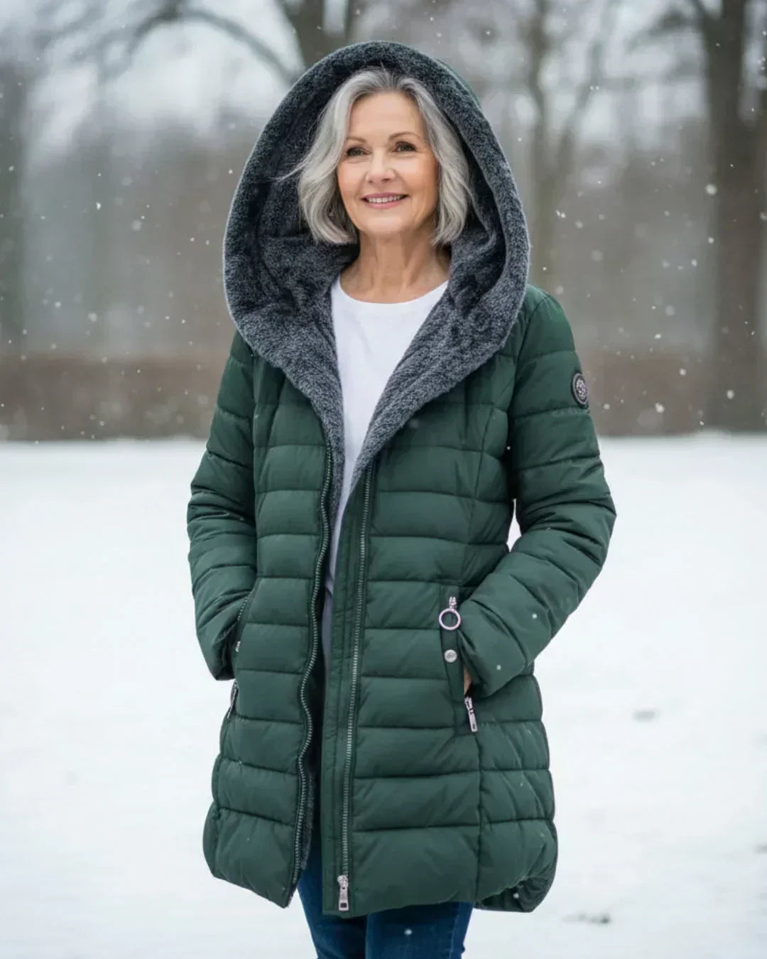 Dulcie Elegant Longline Padded Jacket - image 3