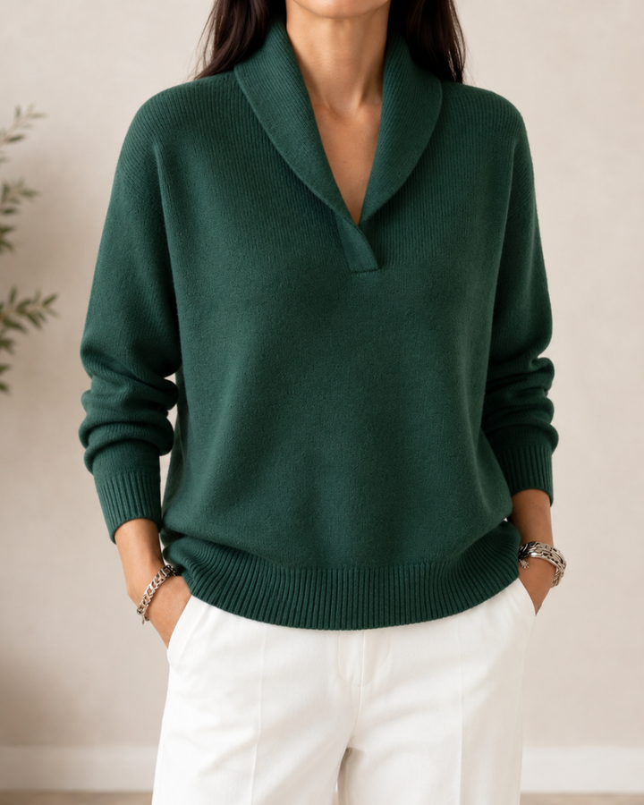 Fleur relaxed v neck jumper – image 2