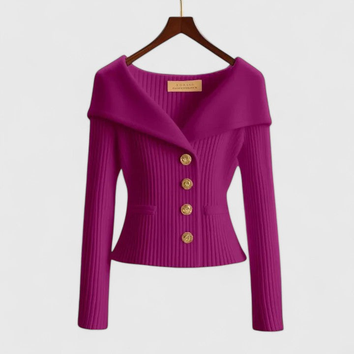 Imogen fitted wide collar gilet – image 2
