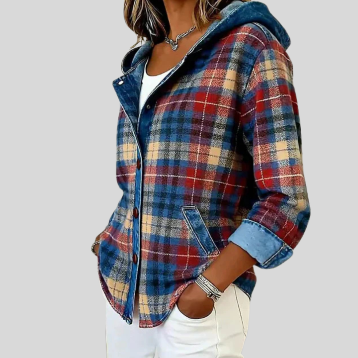 Ingeborg hooded plaid shacket – image 4