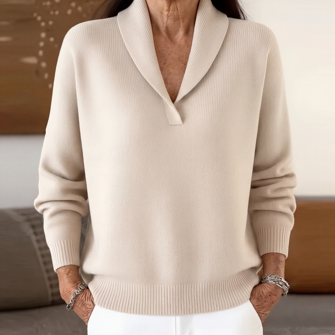 Sienna relaxed v neck knit jumper – image 2