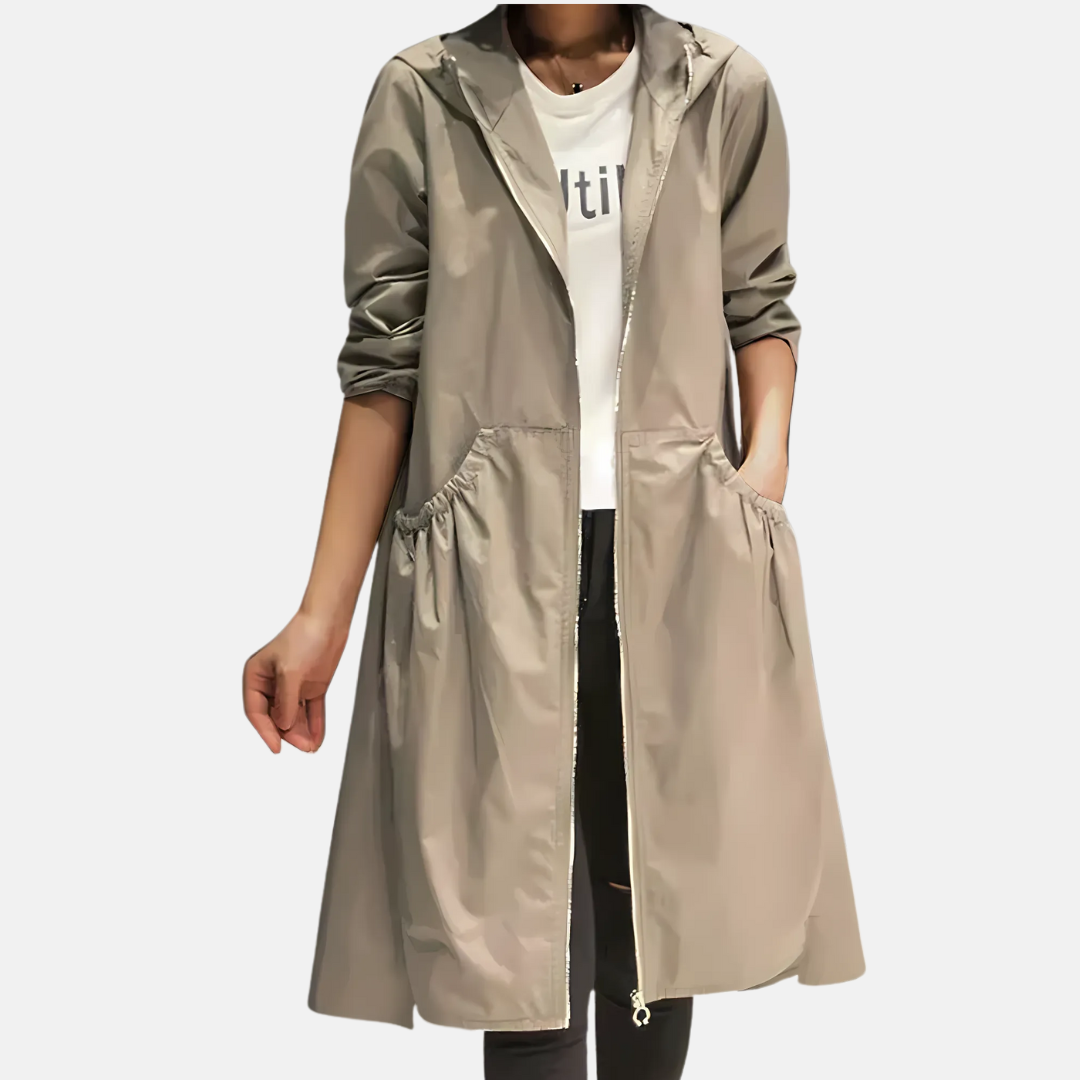 Loveday long hooded raincoat