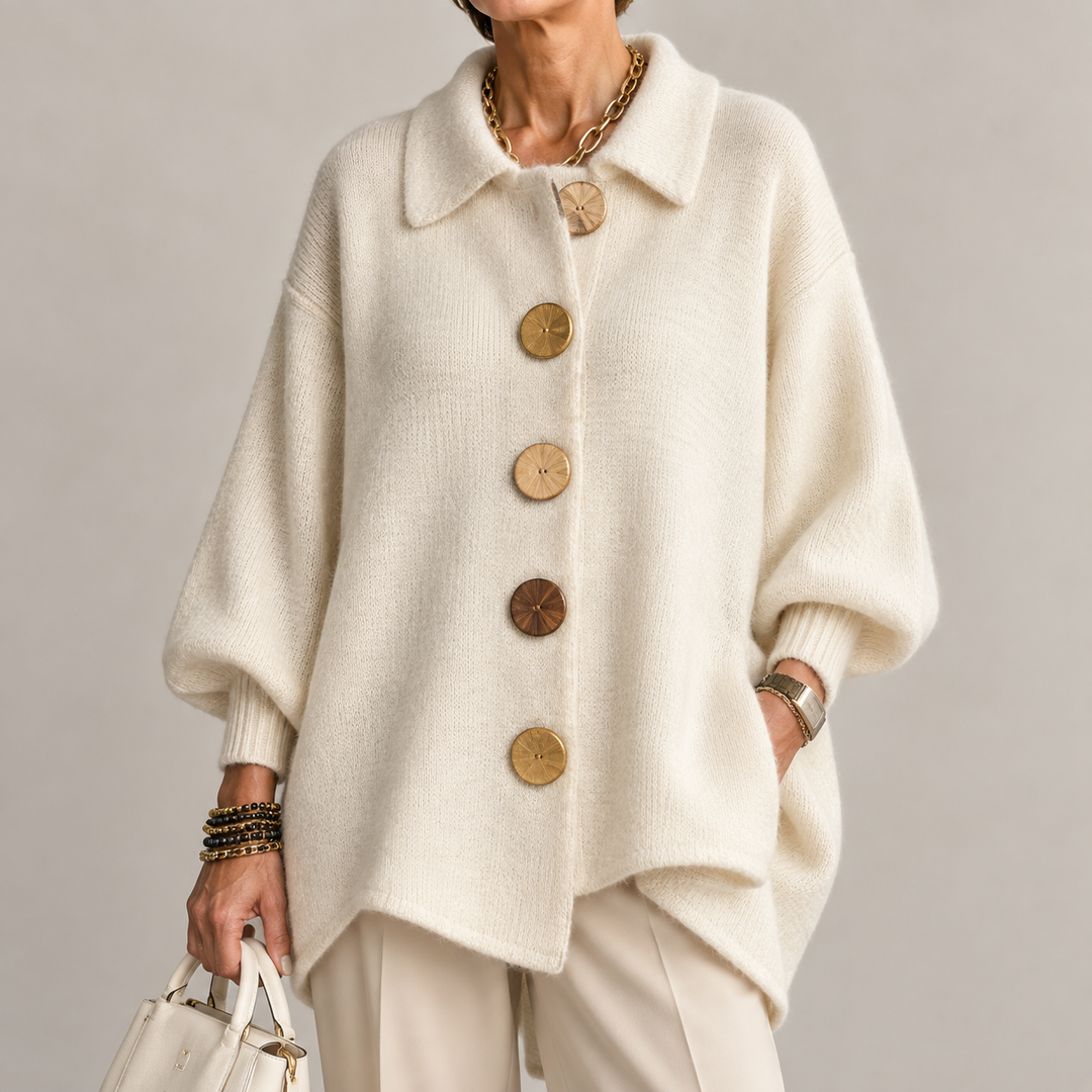 Alva knit vest with oversized collar – image 9