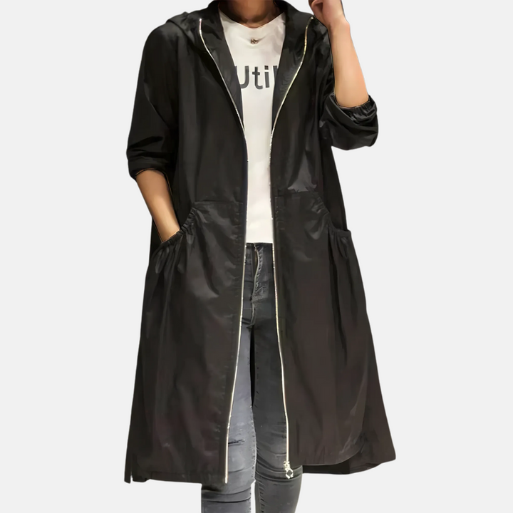 Loveday long hooded raincoat – image 4