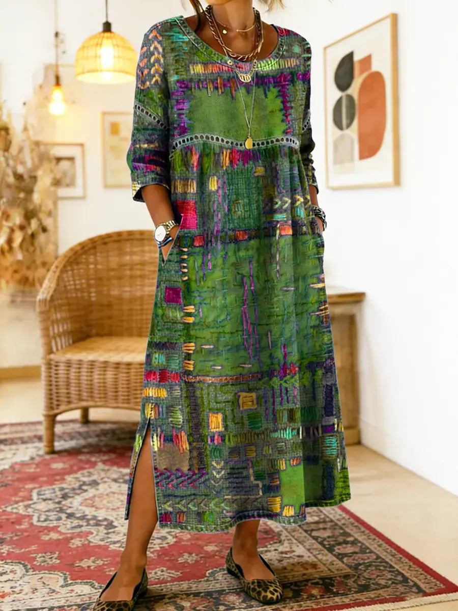 Indra patchwork denim dress – image 5