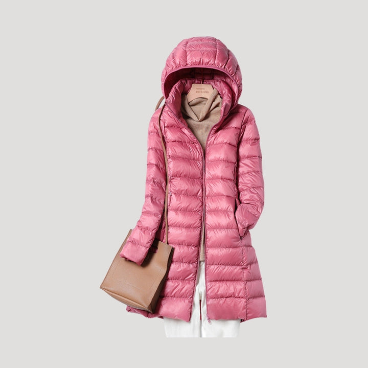 Bluebell long padded winter coat with hood