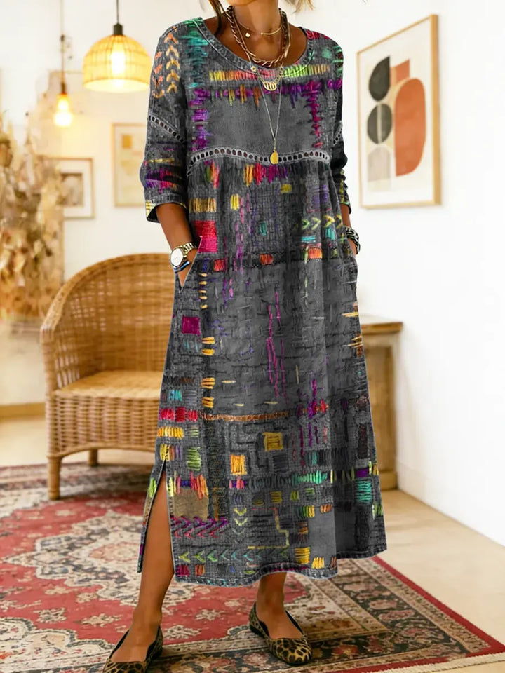 Indra patchwork denim dress – image 12