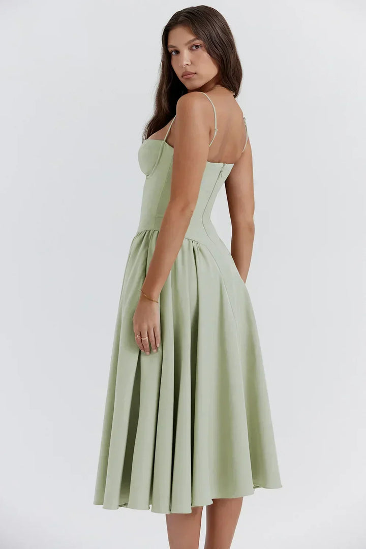 Lisette strapless corset midi dress – image 7