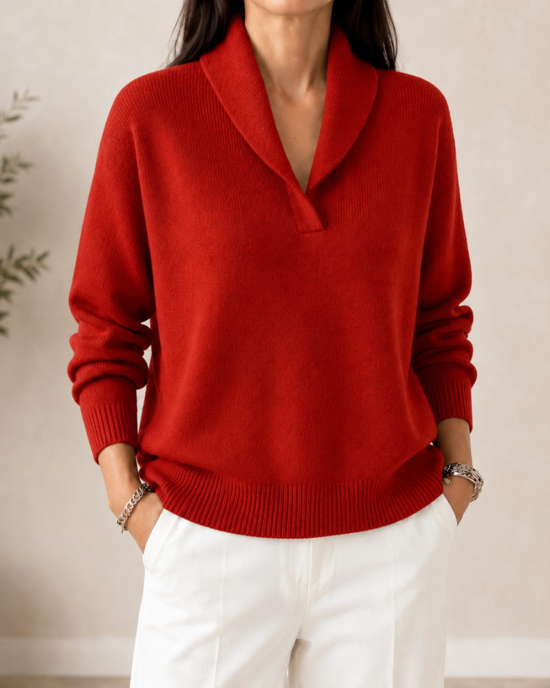 Fleur relaxed v neck jumper – image 7