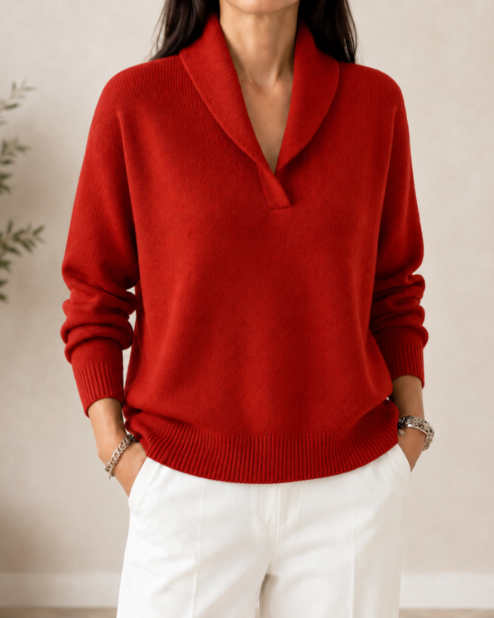 Fleur relaxed v neck jumper – image 7