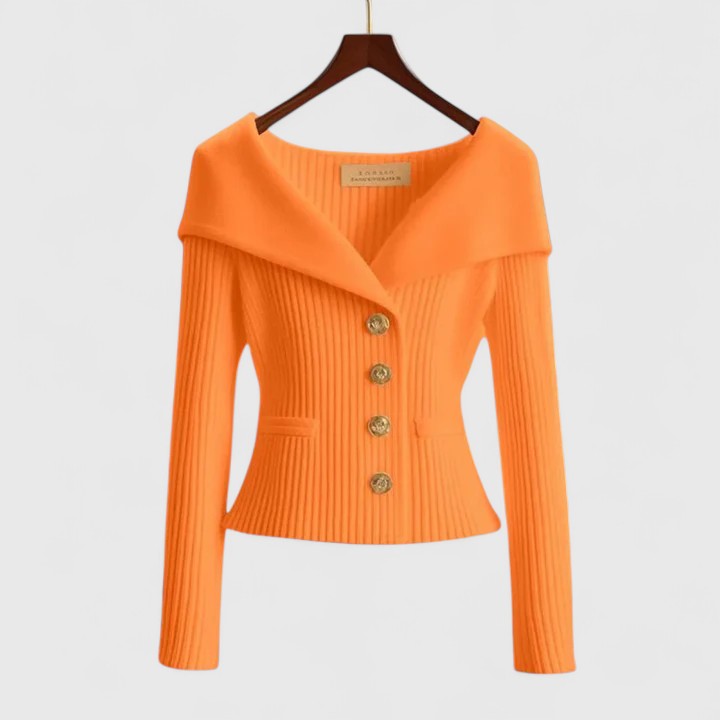 Imogen fitted wide collar gilet – image 11